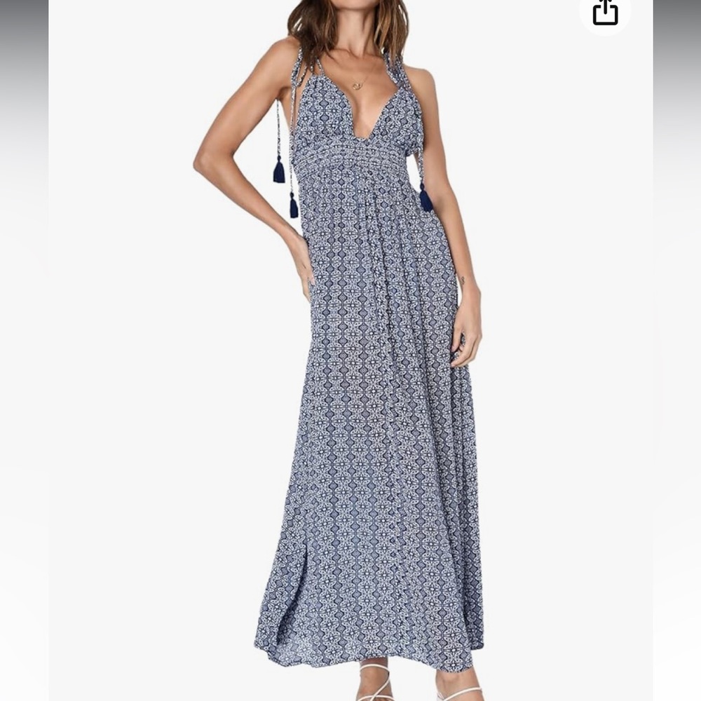 Lulu’s Tie Strap Maxi Dress